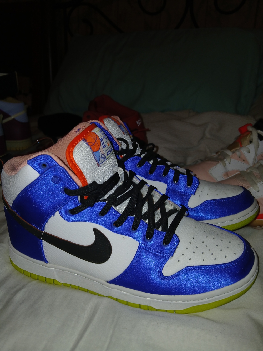 Nike High Blue Satin Dunks